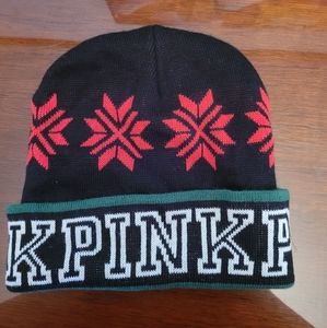 Victoria's Secret PINK beanie w snowflakes